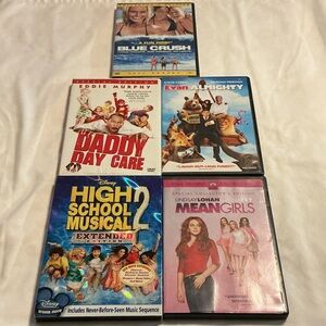 Set of 5 Mixed Teen friendly DVD Movie Bundle